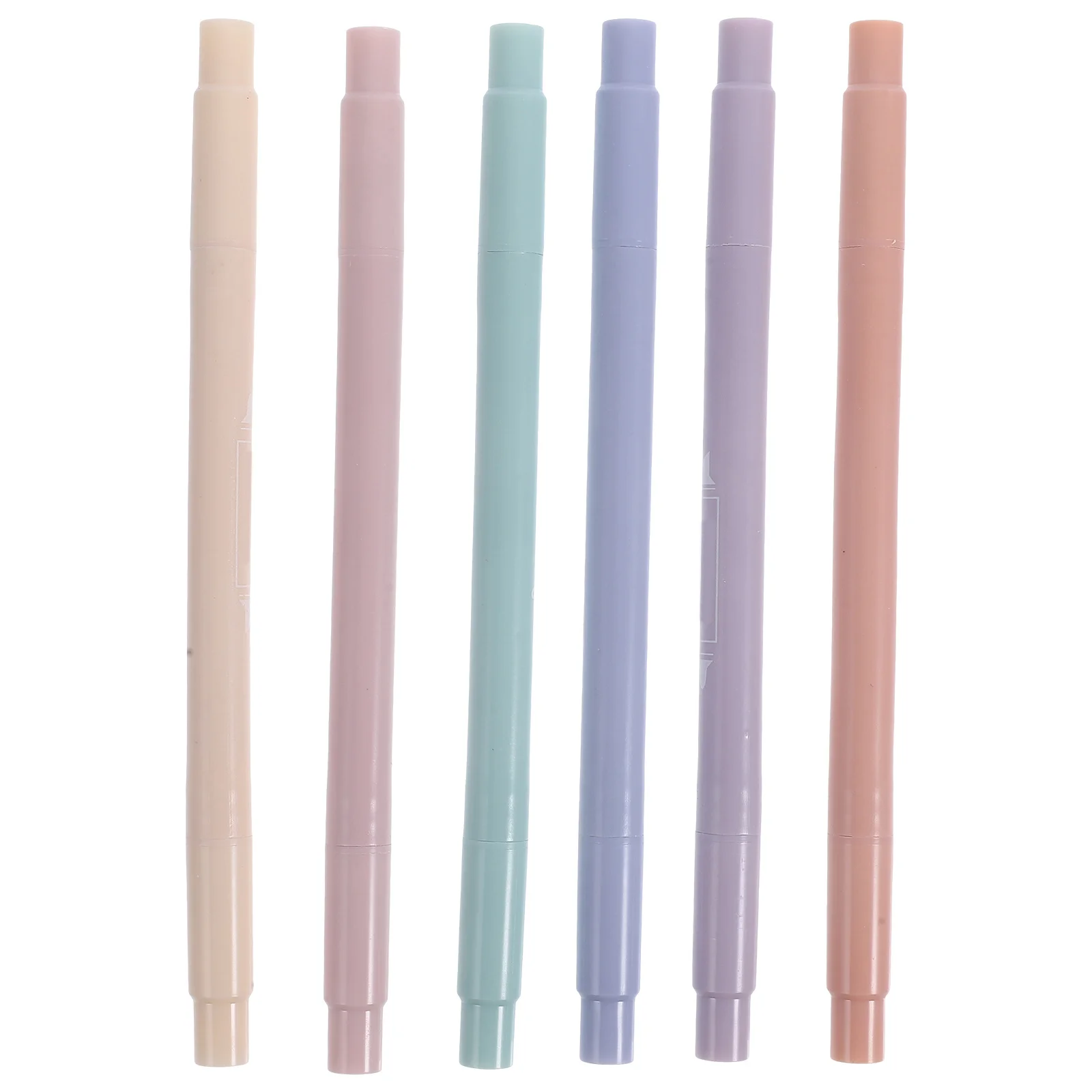 

6pcs Highlighters Dual Tips Fluorescent Pens Smooth Writing Lightweight Portable Leak-Proof For Journaling School Office Use