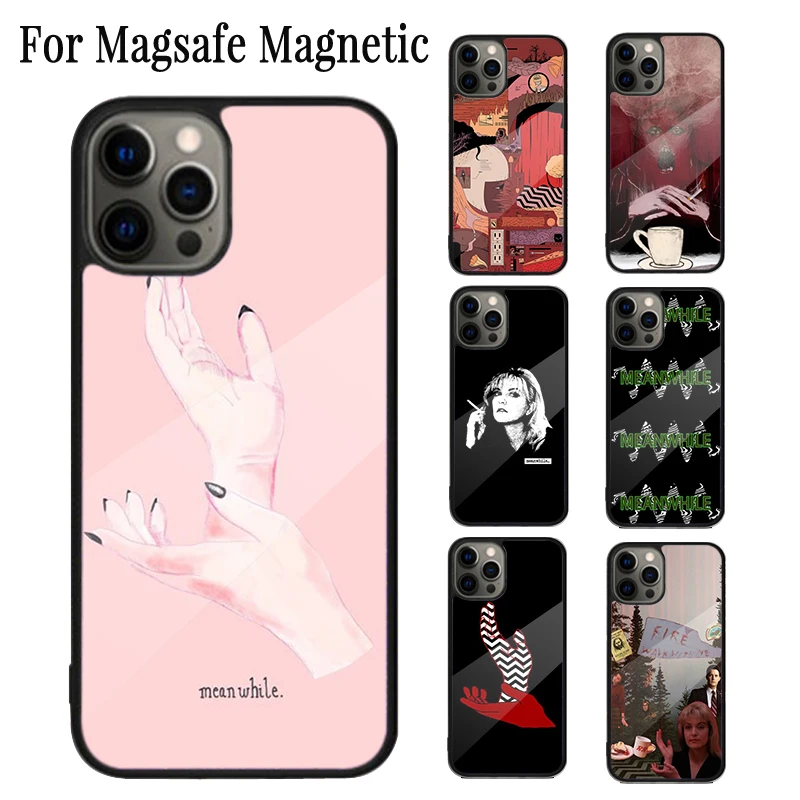 Twin Peaks Meanwhile Magnetic Phone Case Coque For iPhone 16 15 14 Plus 13 12 Mini 11 Pro Max Magsafe Wireless Cover Capa