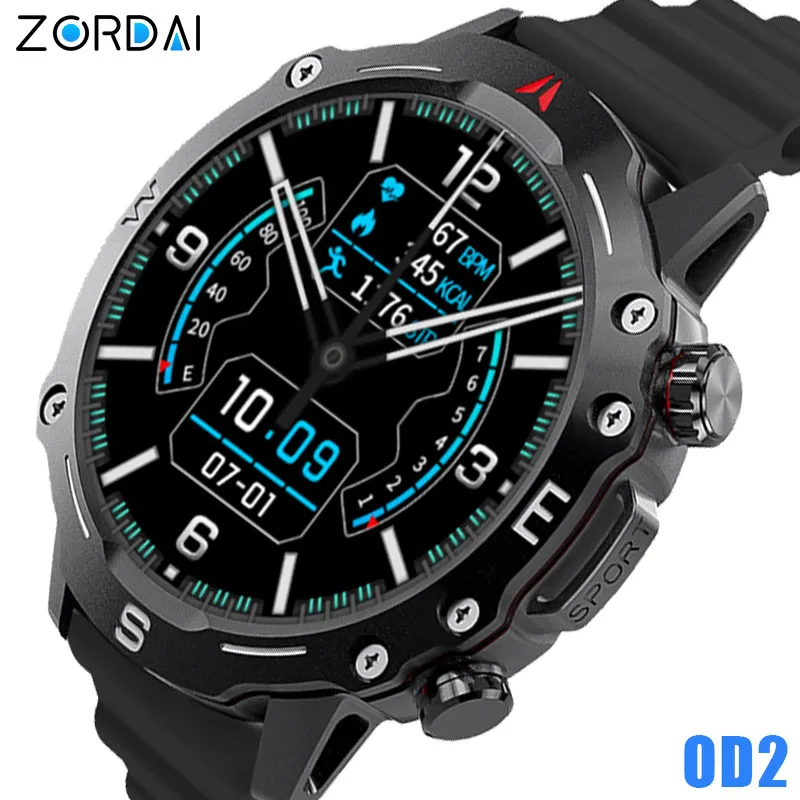 Zordai od2 relógio inteligente das mulheres dos homens senhoras smartwatch bluetooth chamada esportes rastreador de fitness monitor freqüência cardíaca sangue à prova dwaterproof água