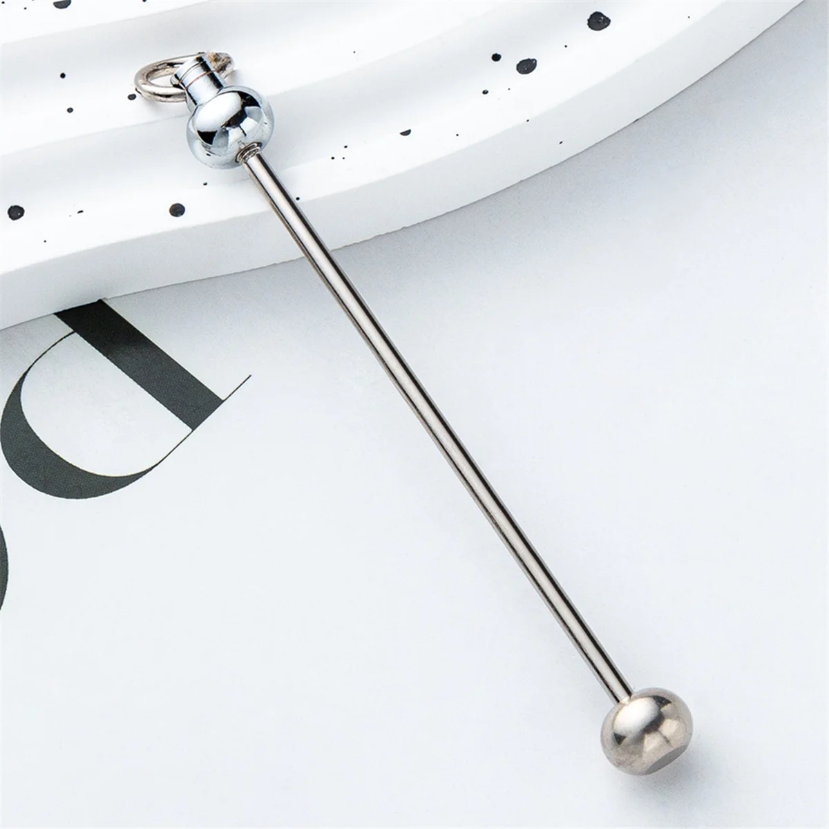 

CHCH 50 шт. пустые брелки из бисера, металлический брелок из бисера «сделай сам», брелок для бара, подвески Eady, съемный брелок для ключей, аксессуары для изготовления