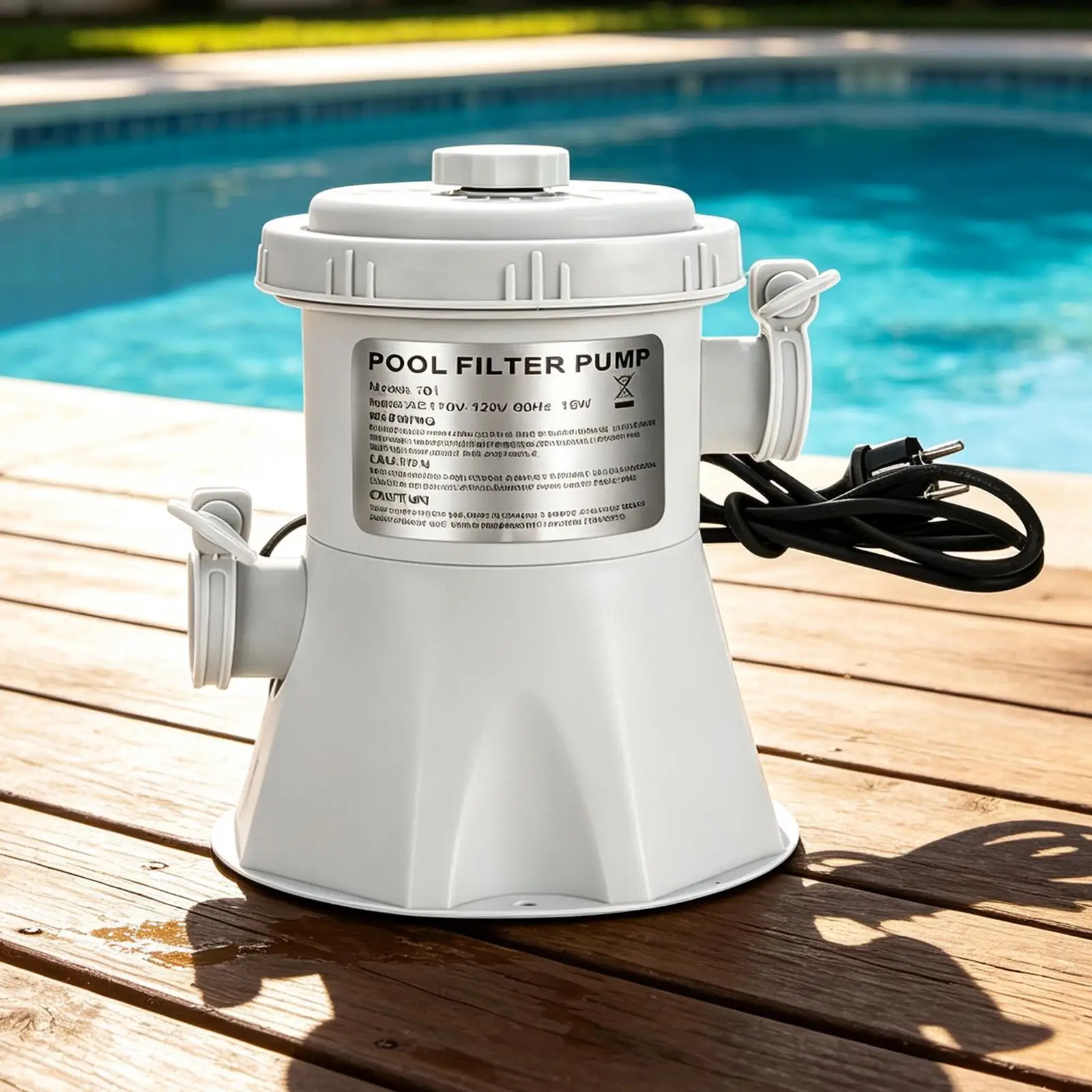 Filter Pump For Pool 300 GPH Powerful Enhanced Circulation Clear Water Household Pool Filter Pump System For Backyard Garden
