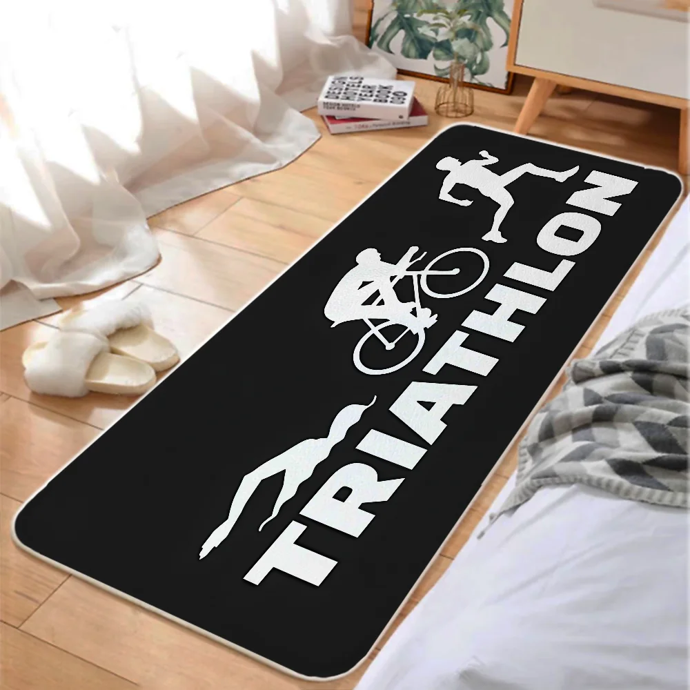 Triathlon Cute Room Decor Kitchen Carpet for Home Entrance Carpets Doormat Outdoor Rug Mat Bathroom Mats Customized Custom Foot