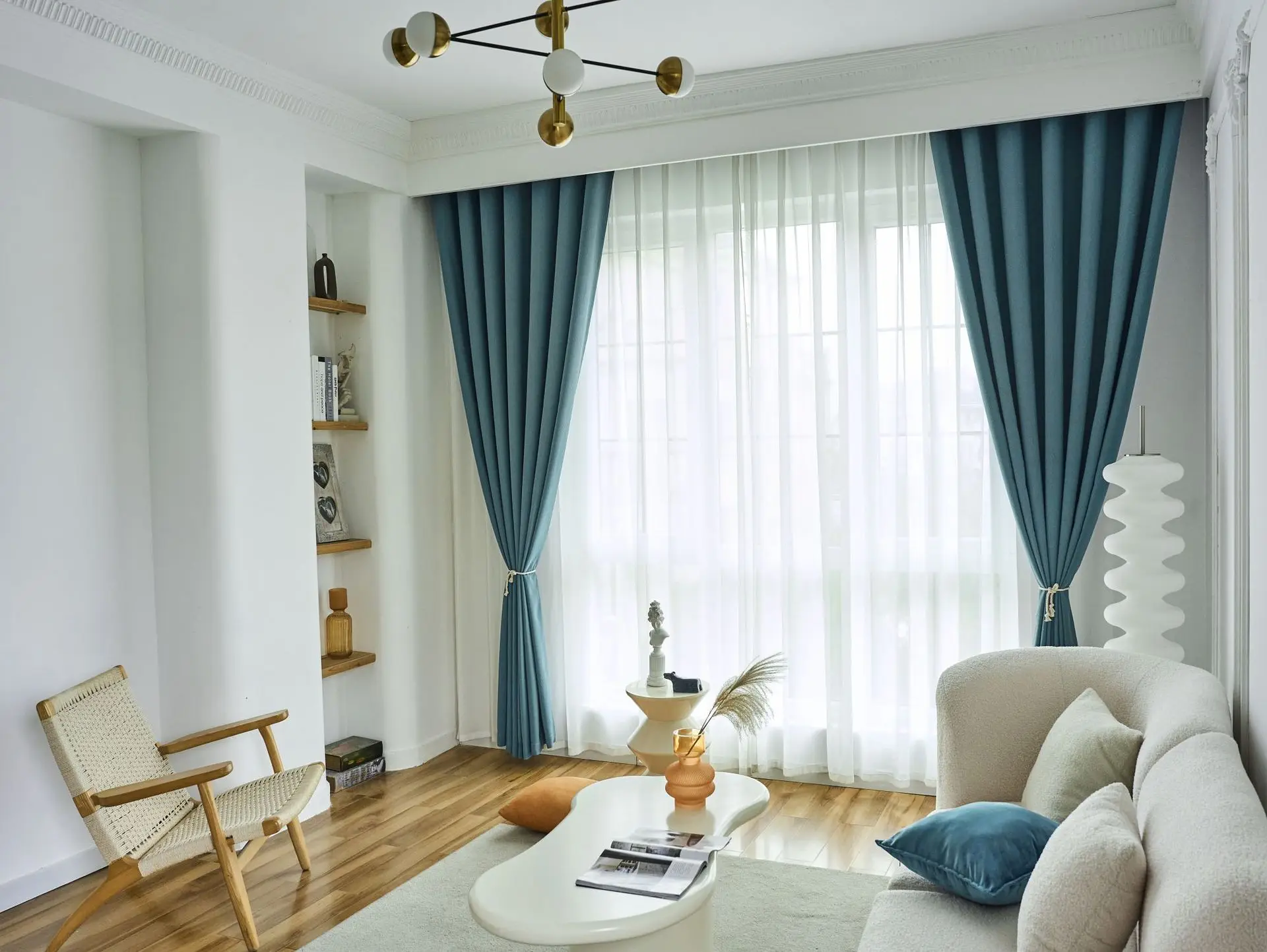 

(108) Customized New Style Curtains for Bedroom, Full Light-blocking Curtains for Balcony and Home Use