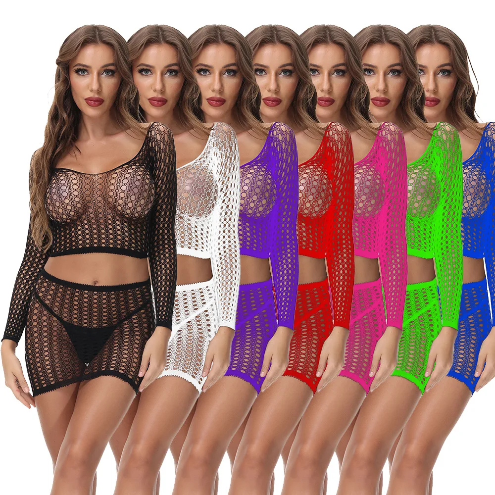 Fun Stockings Mesh One-piece Wrap Hip Skirt Europe And The United States Foreign Trade A Generation Of Wholesale Sexy Underwear