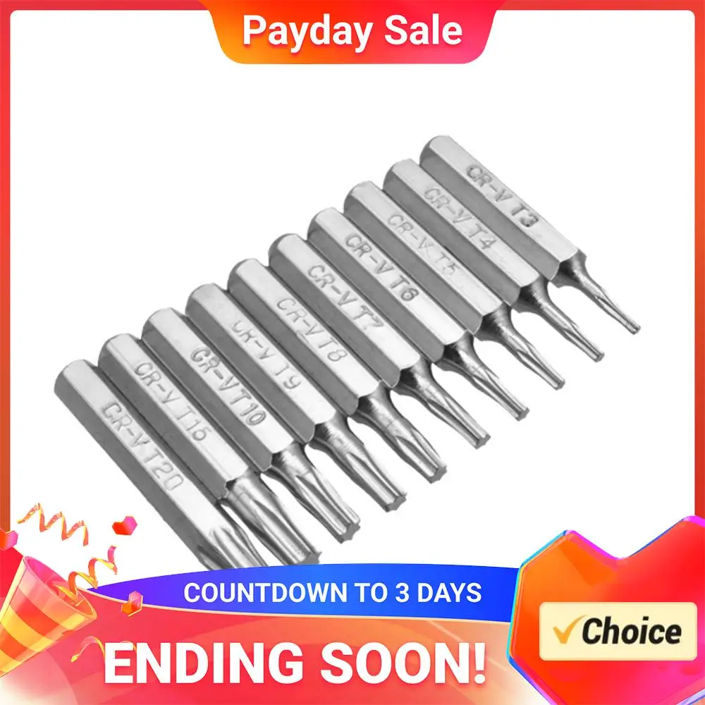 10 Stück Plum Blossoms Schraubendreher-Bits, Handwerkzeug, 4 mm Torx-Schraubendreher-Bits-Set, Zubehör für die Reparatur von mobilen Computern
