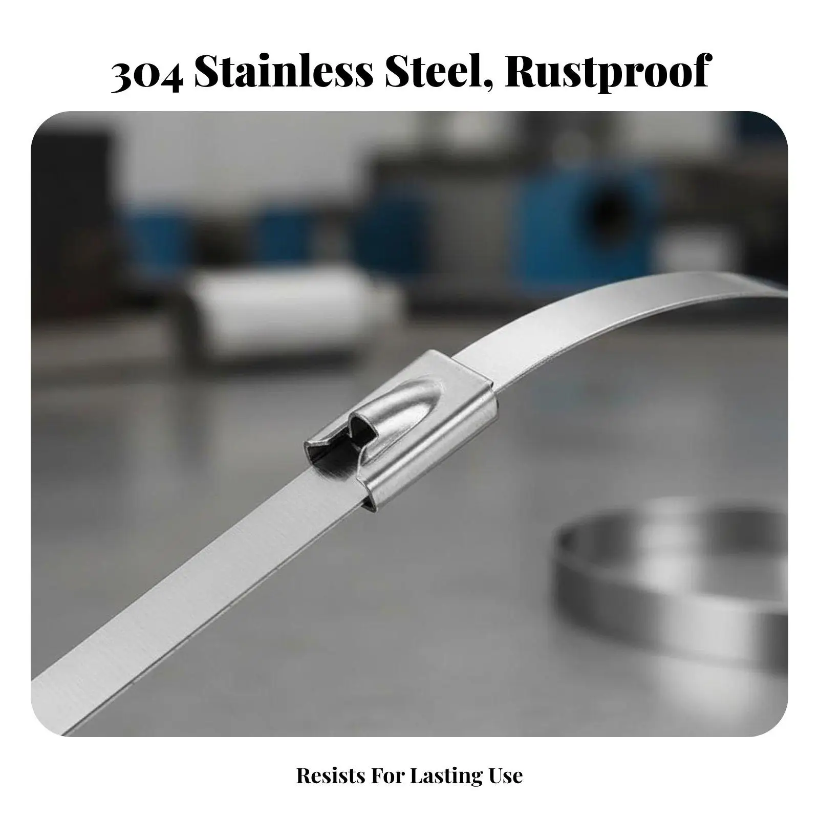 Self Locking Metal Tie Strap 304 Stainless Steel Strip for Professional Cable Management and Organization