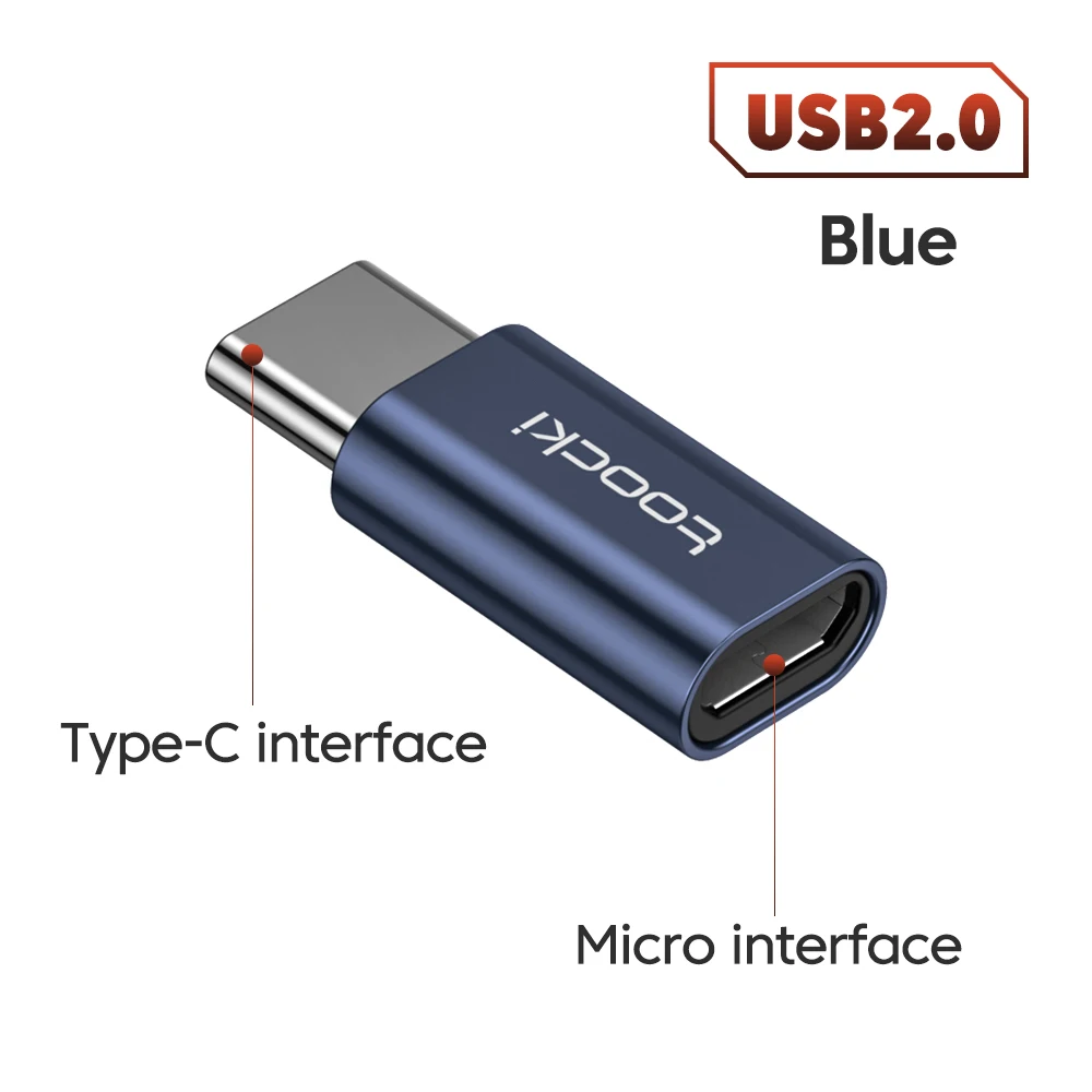 Toocki USB 3.0 zu Typ C OTG Adapter Micro USB Stecker auf Typ C Buchse Konverter USB-C OTG Stecker für MacBook Samsung Xiaomi