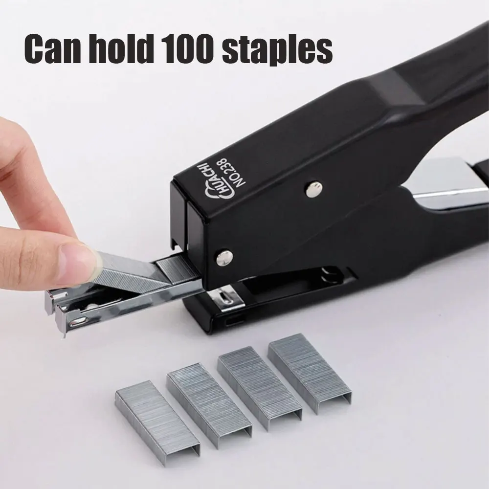 Hand-held stapler for take-out packaging, labor-saving stapler with 1000pcs 24/6 universal staples