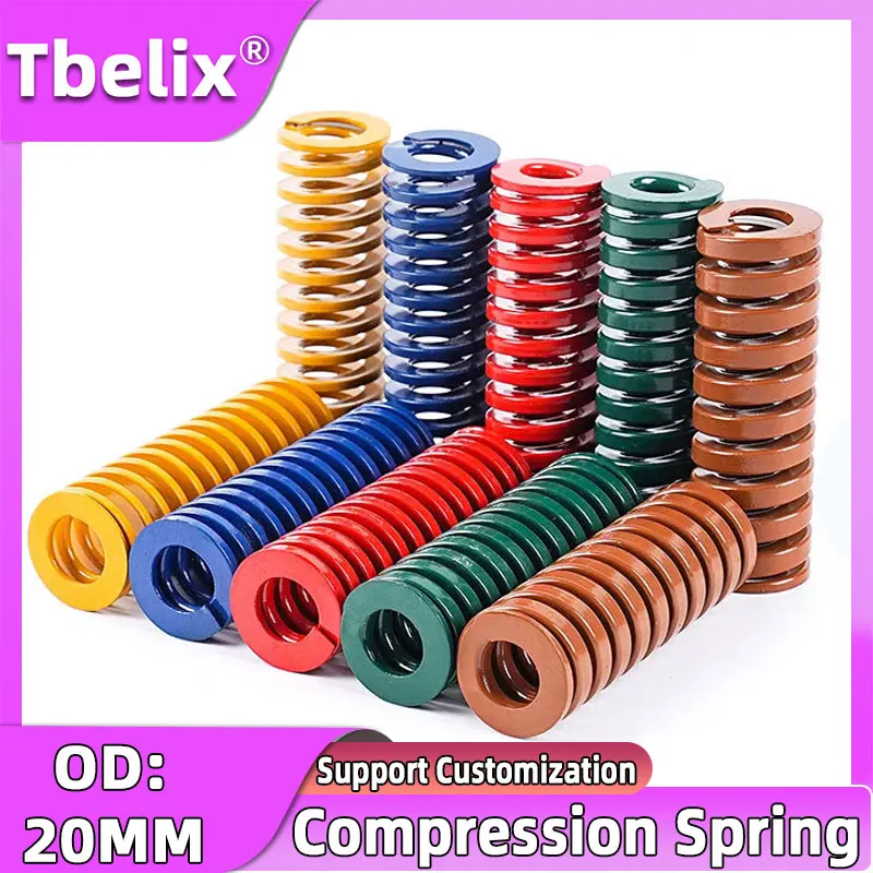 Tbelix 1PCS Compressed Spring Die Buffer Springs for Car Trunk Tailgate Strut Support Rod Spring Shock Absorber Hydraulic OD20MM