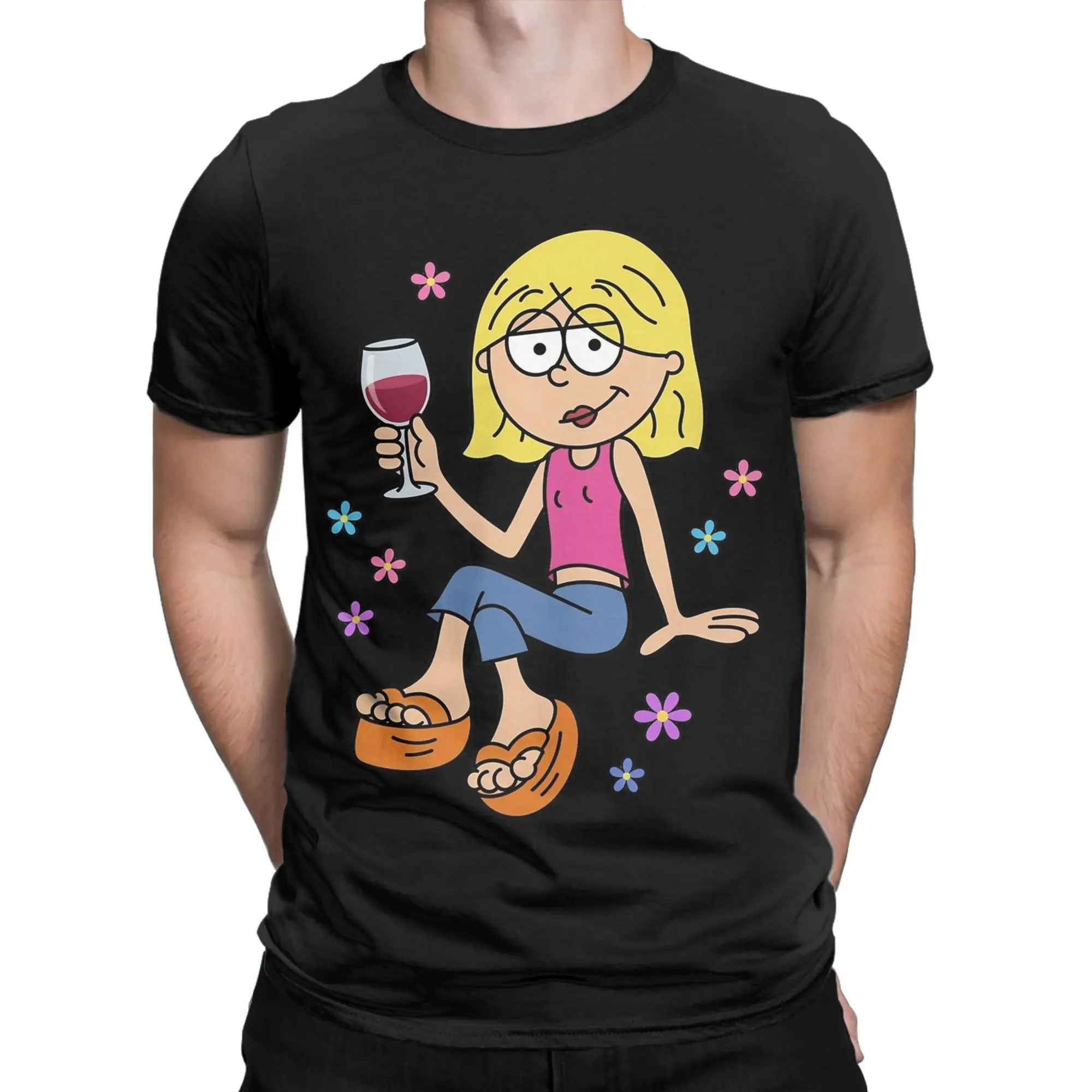 Lizzie McGuire T-Shirts Men  Novelty Cotton Tees Round Neck Short Sleeve T Shirts Printed Clothes