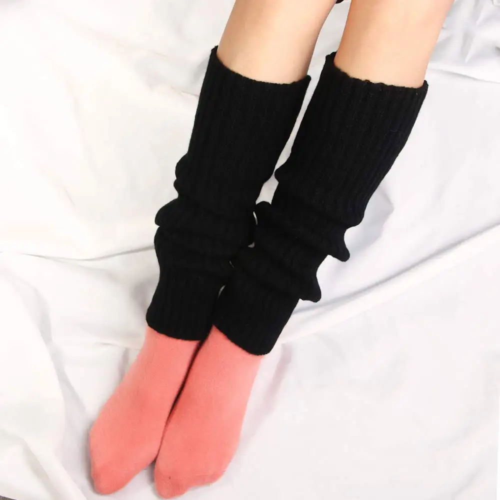 

Girl Japanese Lolita Autumn Knitted Wool Ball Leg Warmers Leg Warm Socks Foot Cover Knee Cover