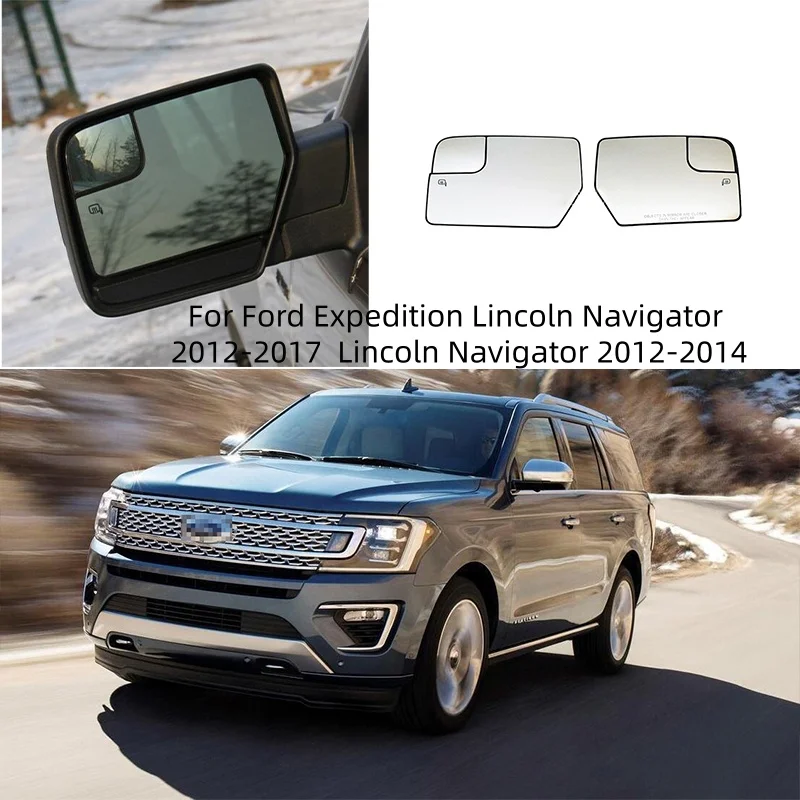 

For Ford Expedition Lincoln Navigator 2012-2017 Lincoln Navigator 2012-2014 Left Rear View Mirror Glass Electric Heating Lens