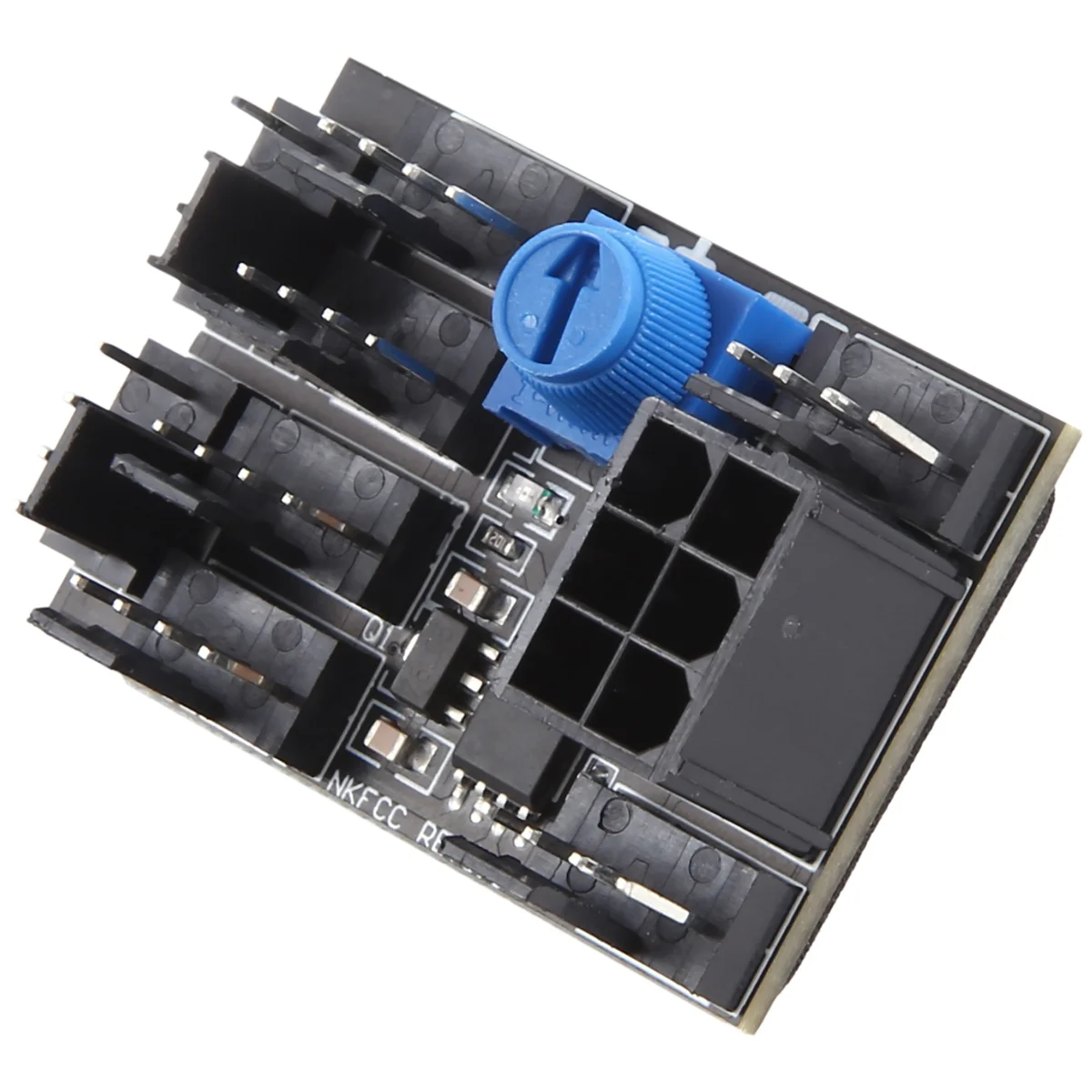 Adaptor kipas 3-Pin 4-Pin PWM PC, Hub kipas pendingin 8-Way Splitter 12V pengontrol kecepatan dengan Port daya 6-Pin