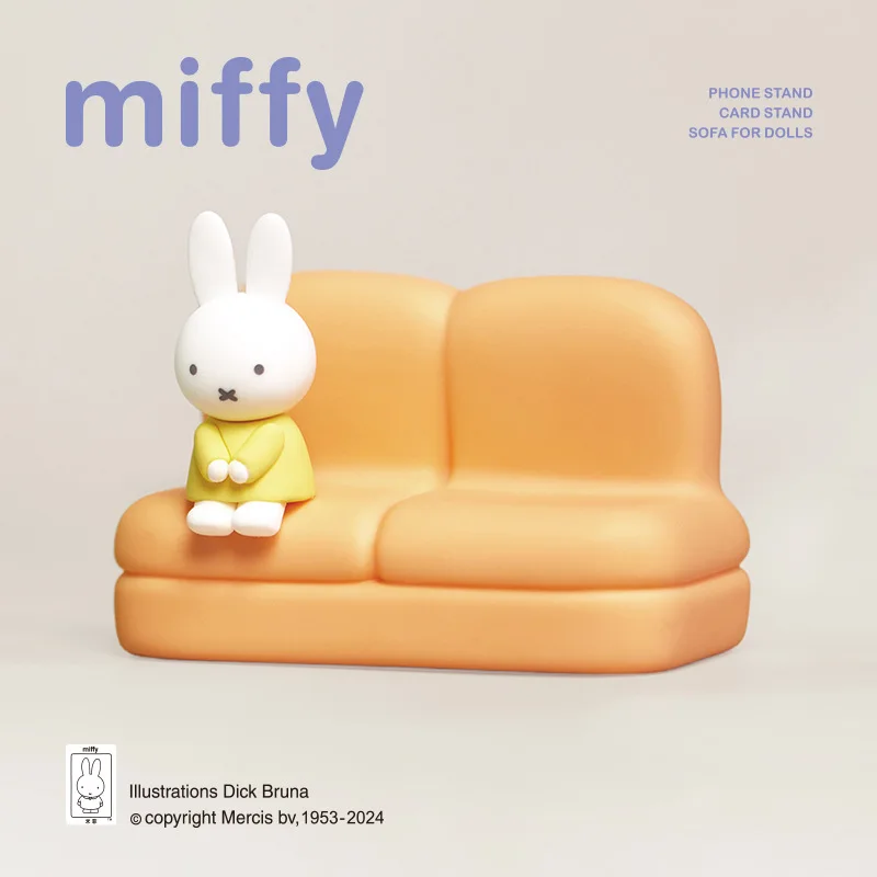 Kawaii Miffy Surrounding Sofa Mobile Phone Stand Fashion Play Model Hand Desk Decoration Cute Doll Toy Christmas Birthday Gifts - view 3