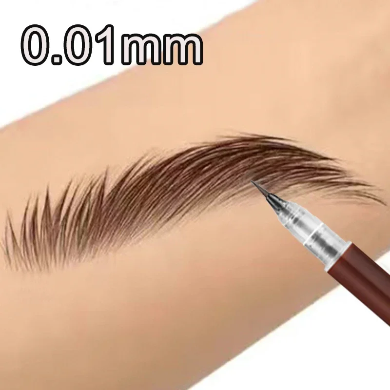 Matita per sopracciglia ultra fine da 0,01 mm Impermeabile a lunga durata No Blooming Eyeliner Sdraiato Penna per baco da seta Strumenti per il