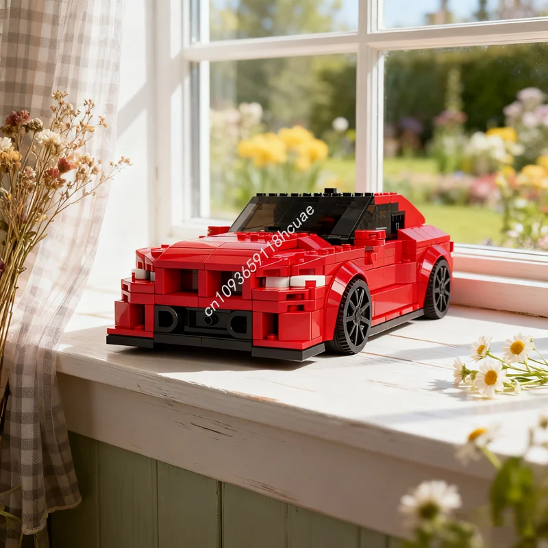 298pcs MOC BMWedd City Champions Super Auto Modelbouw Speelgoed Blokken Architectuur Kerstcadeau DIY Monteren Creatief Idee