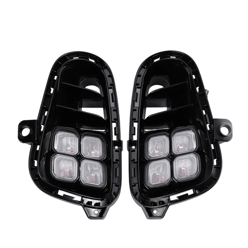 

2PCS Car Daytime Running Light For KIA RIO 2018-2020 Front Bumper Fog Light Lamp Assembly LED DRL White Yellow