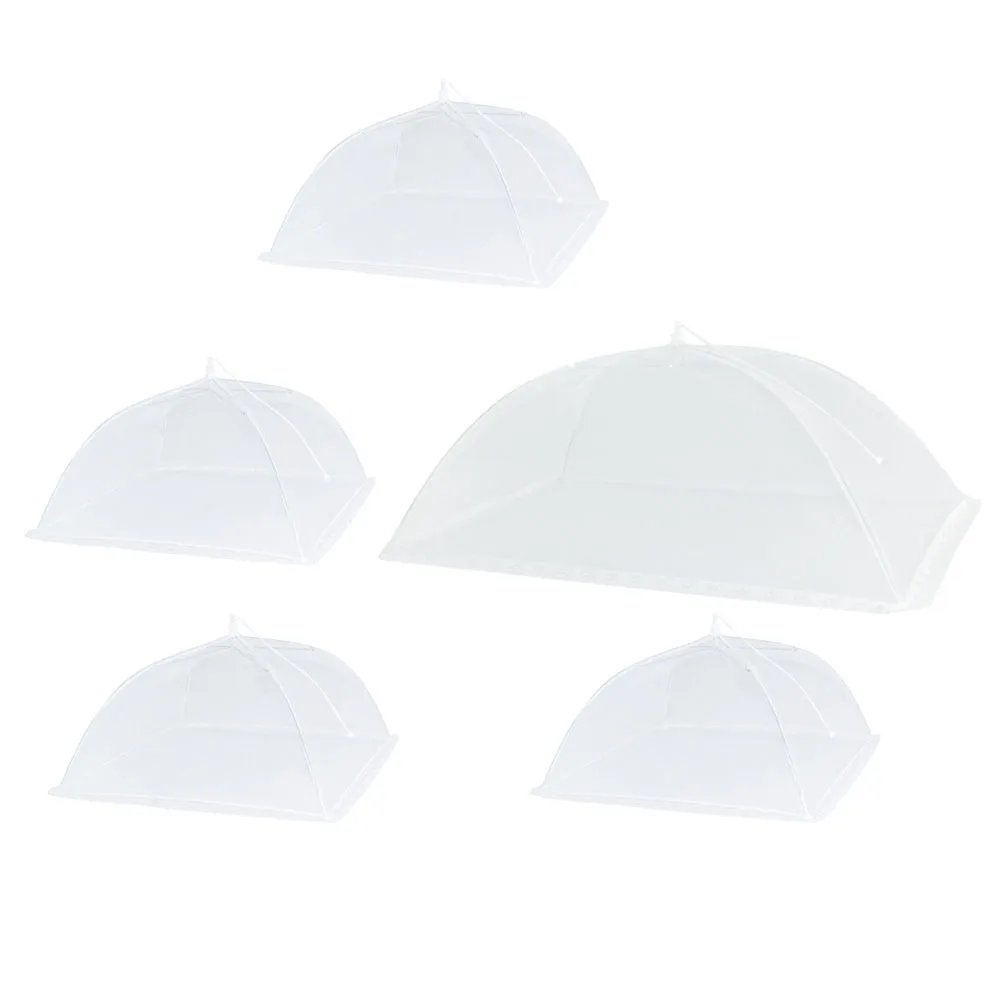 

5Pcs Mesh Folding Dishes Covers Foldable Food Tent Dining Table Protective Net for Barbecue Camping Picnic Food Cover