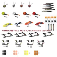 OMPHOBBY M2 EVO M2-EVO RC Helicopter Spare Parts Umbrella Propeller Tail Vane Wing Landing Gear Motor Servo Tie Rod Set Parts 1