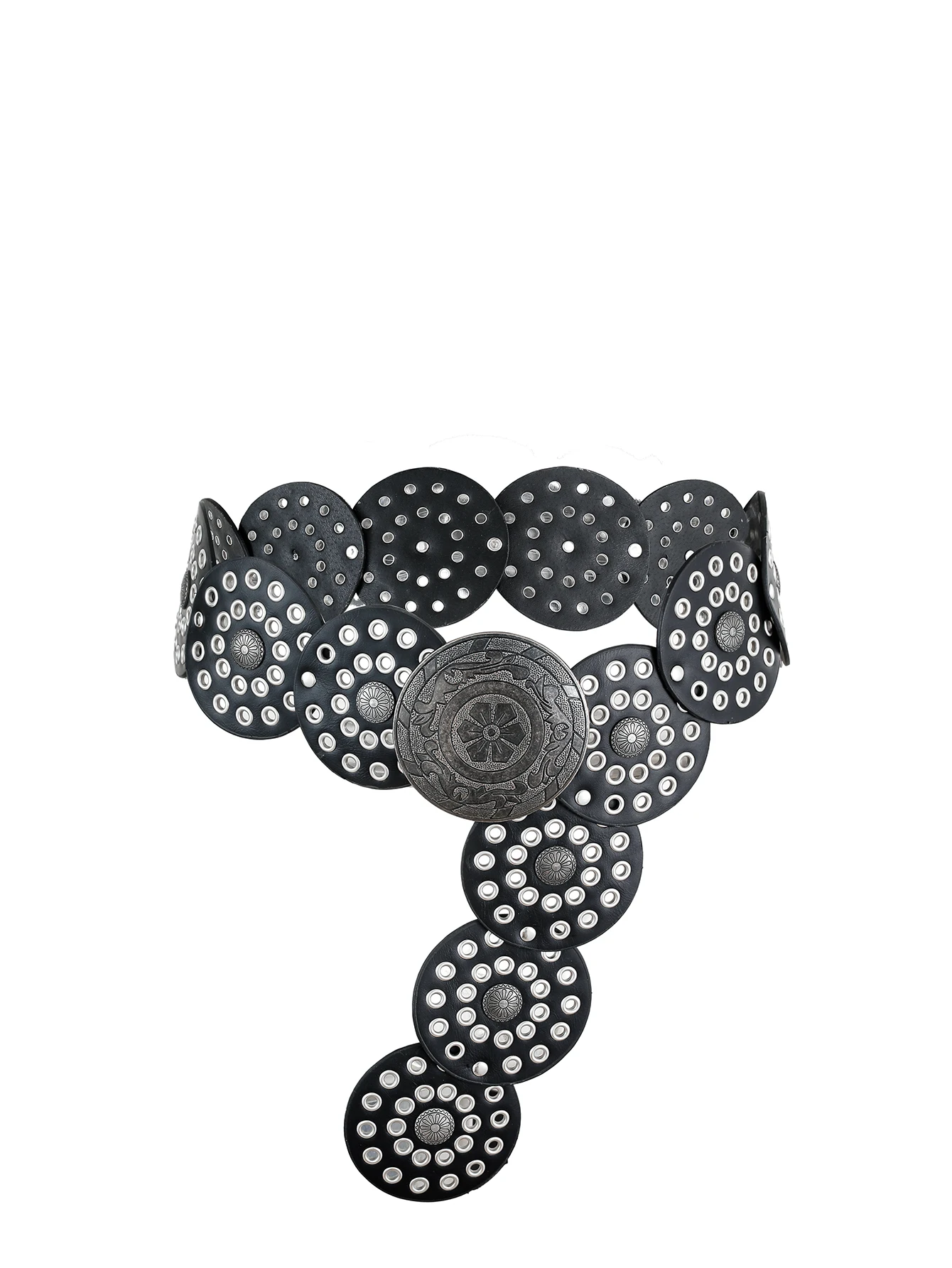 غطاء خصر بوهيمي، حزام مخصص على الطراز الغربي الأوروبي والأمريكي القديم للنساء، حزام عريض مجوف مستدير