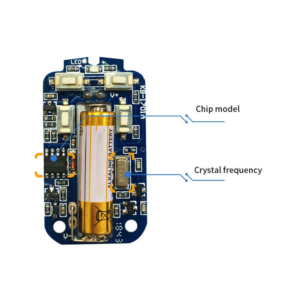 433MHz Remote Control AK-K200812 315MHZ Copy Smart Replicator Open Door Clearing Code Suitable for Garage Door Lights Smart Home