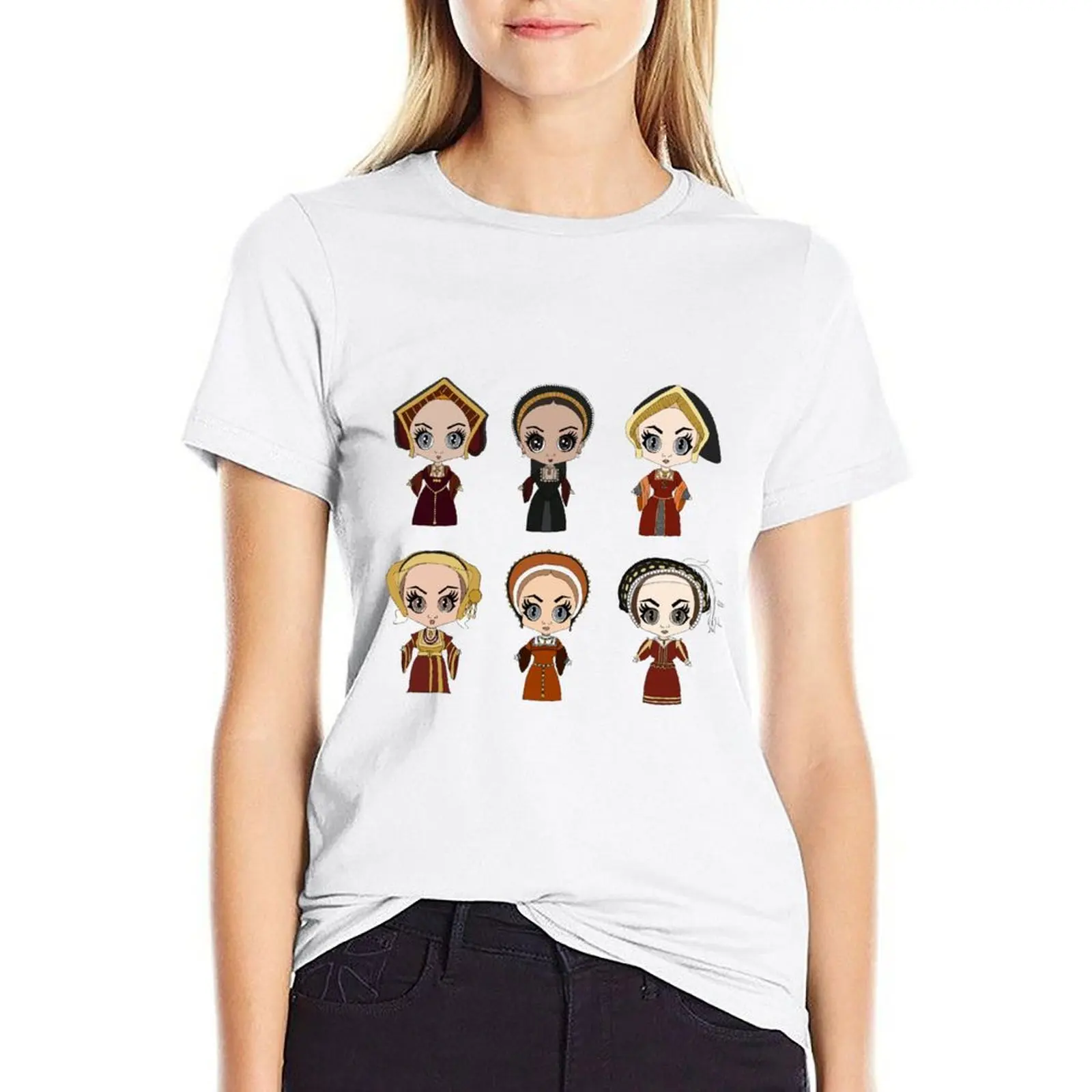 

The Six Wives of Henry VIII T-shirt kawaii clothes shirts graphic tees funny Summer Women's clothing