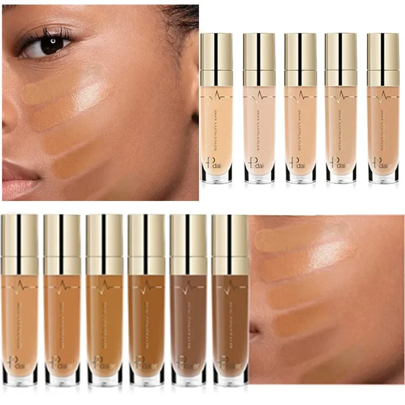 Heallor Face Contour Concealer Liquid Waterproof Full Coverage Foundation Corrector Palette Base Professional Makeup For Dark Sk