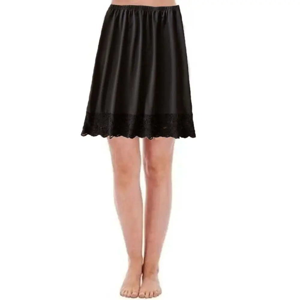 

Lace Flower Women's Dress Underskirt Slips Innerwear Solid Color Half Slips Dress Half Length Loose Safety Skirt Petticoat Girls