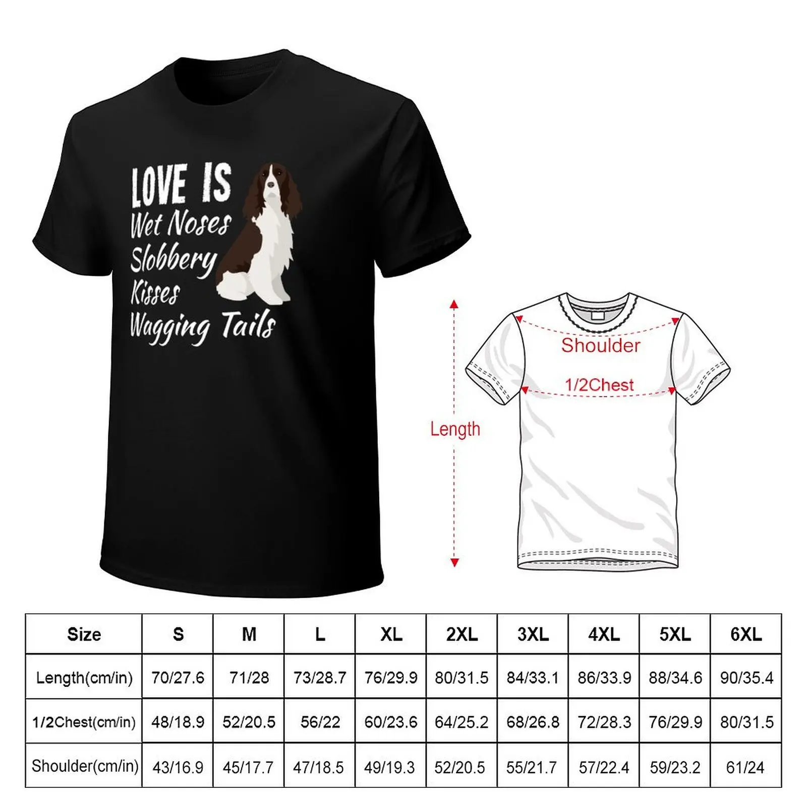 English Springer Spaniel Dog T-Shirt Cute I Love My Dog Lover Gift T-shirt funnys vintage clothes sublime mens plain t shirts