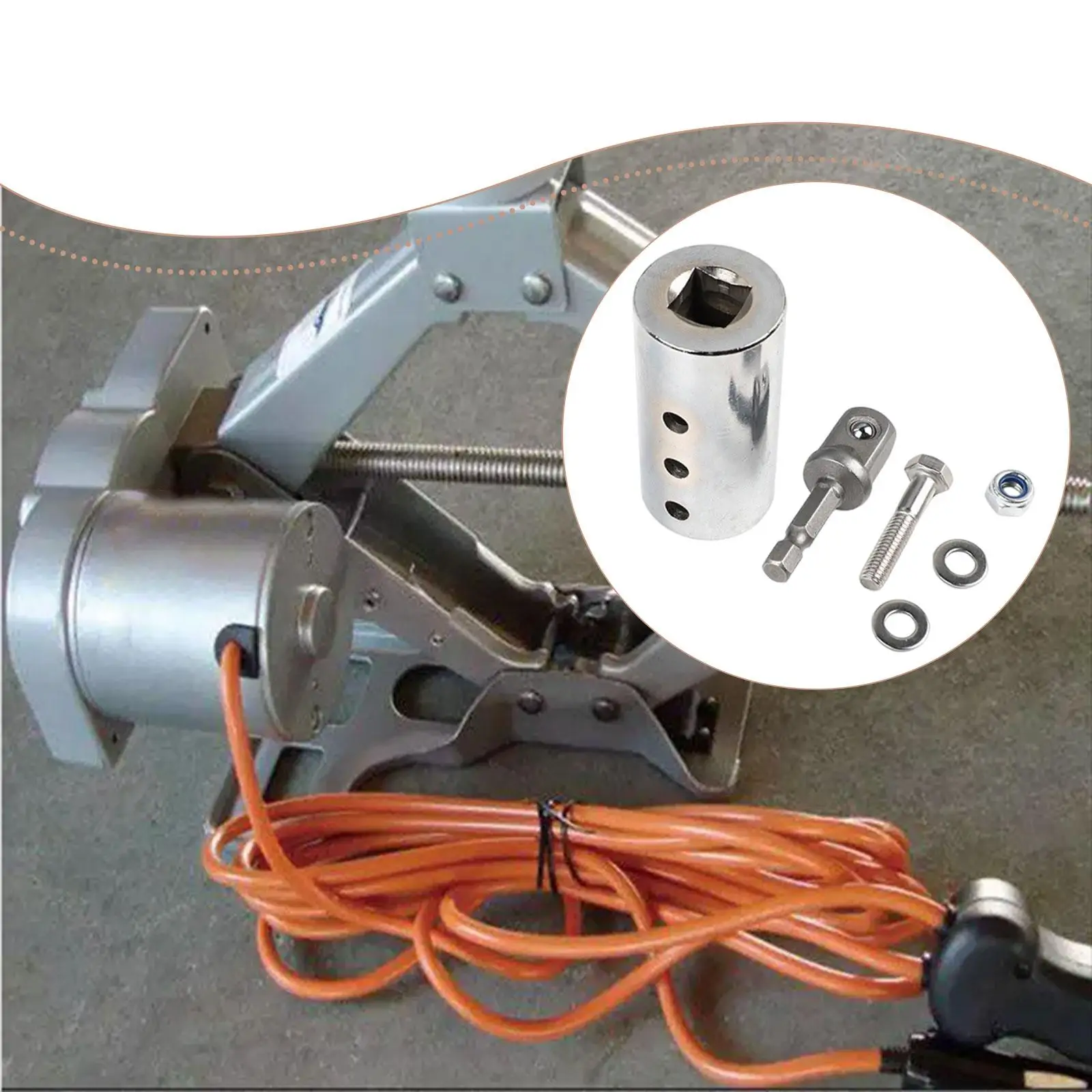 

Trailer Jack Electric Drill Adapter Replaces with 1/2 in Socket Adapter Bit