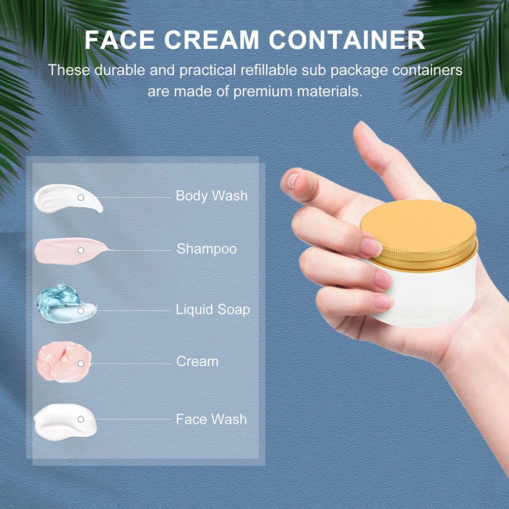 

12Sets Travel Face Cream Containers Refillable Leak Proof Mini Storage Bottles Empty Cream Jars Travel Storage Bottle