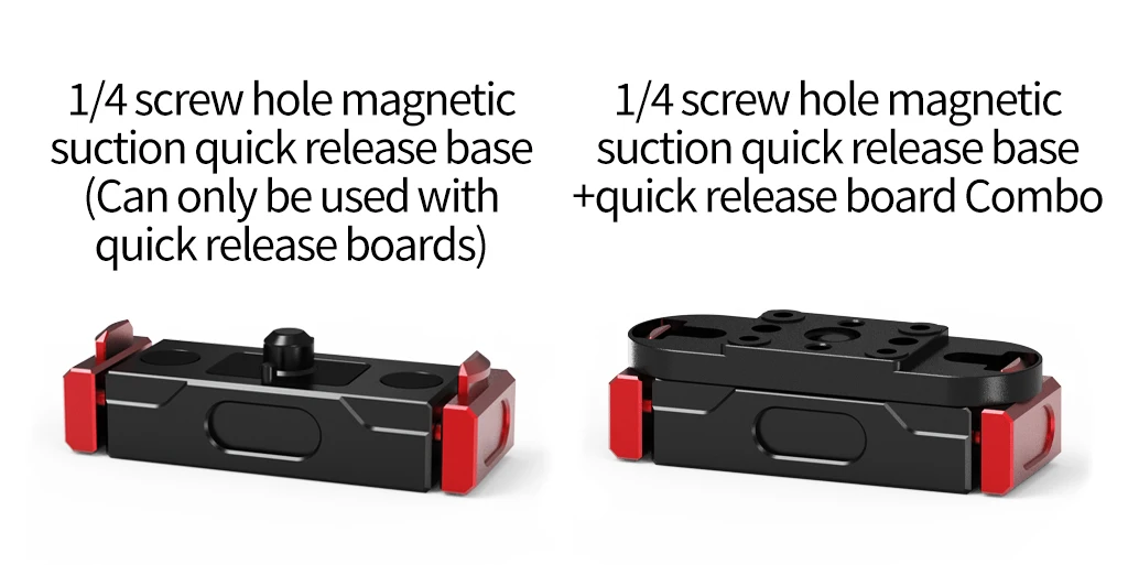 Magnetisches Schnellverschluss-Basisset für Gopro Hero 12, 11, 10, 9, 8, 7, Mini Max Action-Kamera-Zubehör, 1/4 Zoll ARRI-Halterung, Stativhalterung – Detail 11