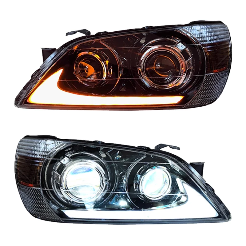 Full LED Front Headlight Assembly For Lexus IS IS200 IS300 1998-2005 Car Accessories Upgrade 6000k 12V Lamp Assembly