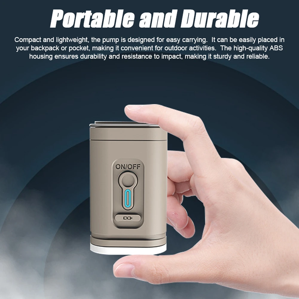 Mini Portable Air Pump USB Rechargeable Wireless Pump 2-in-1 Inflate Deflator for Vacuum Storage Bag Air Mattress Swimming Ring