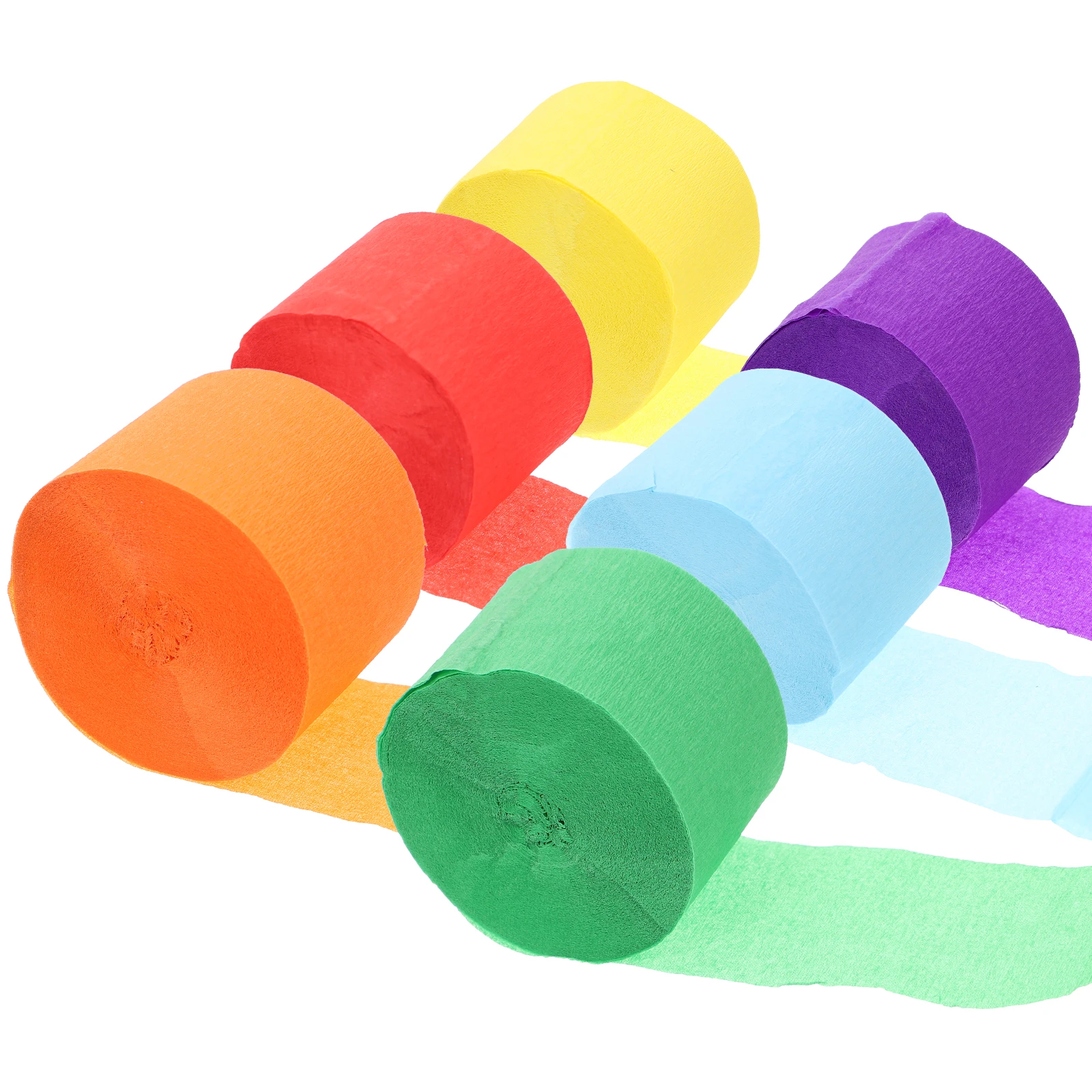 

2 set Crepe Paper Streamers 2 Sets Drawing Paper Roll Ribbon Decor Streamers Pink Bridal Shower Home Colored Crepe
