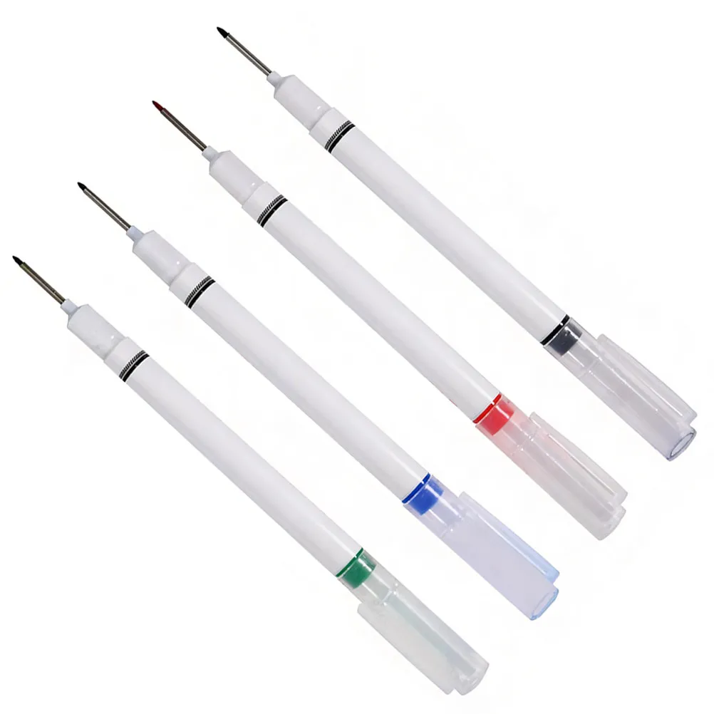 

Набор из 4 маркеров с удлиненным наконечником для глубоких отверстий, промышленные маркеры для точной маркировки дерева, металла, стали, пластика