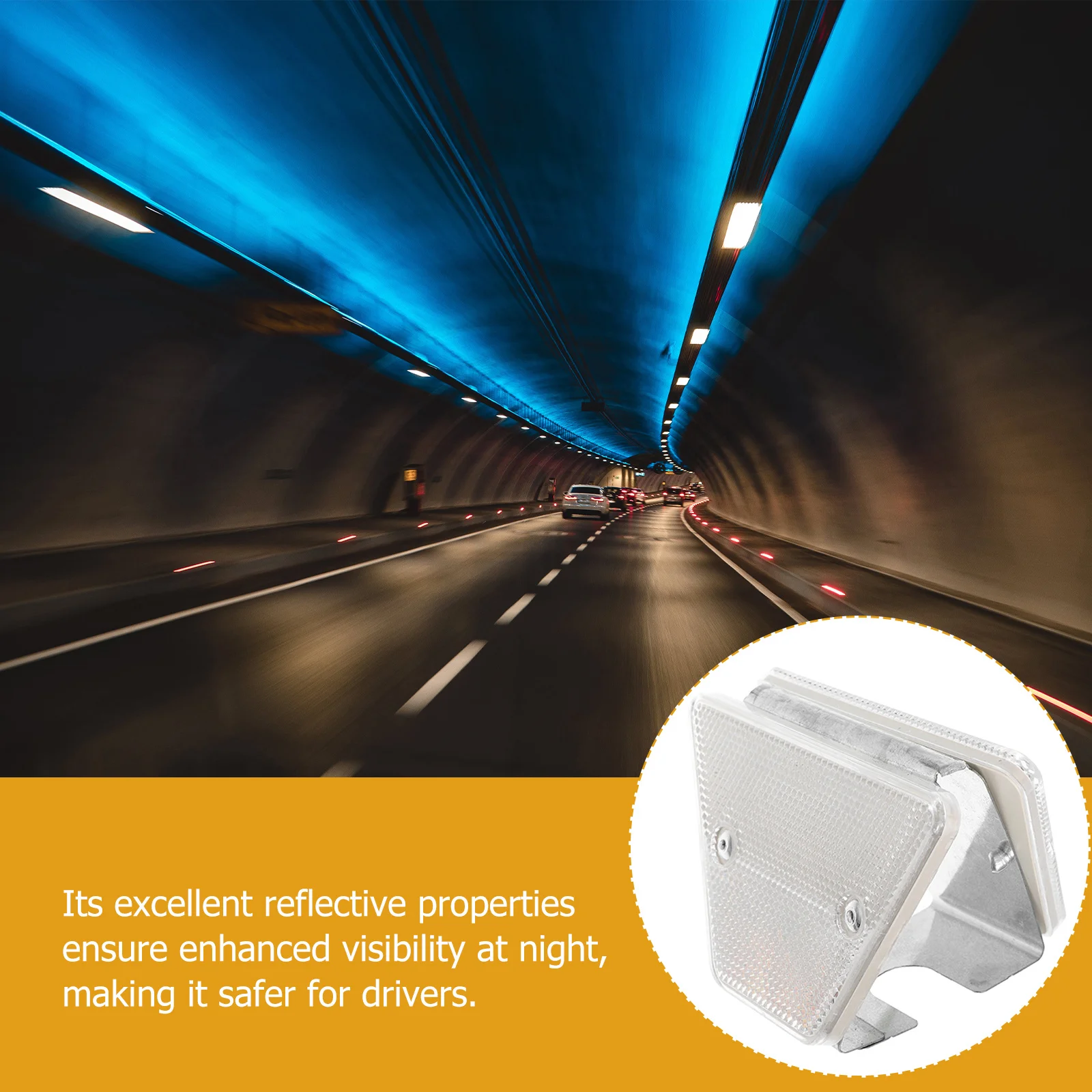 Reflective Driveway Marker Trapezoid Road Reflector Sturdy Road Marker Reflective Delineators for Driveway Safety