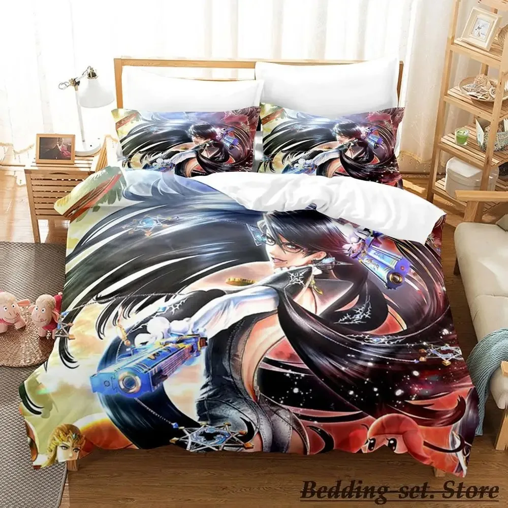 

Bayonetta Bedding Set Single Twin Full Queen King Size Bed Set Adult Kid Bedroom Duvetcover Sets Anime parure de lit Bed