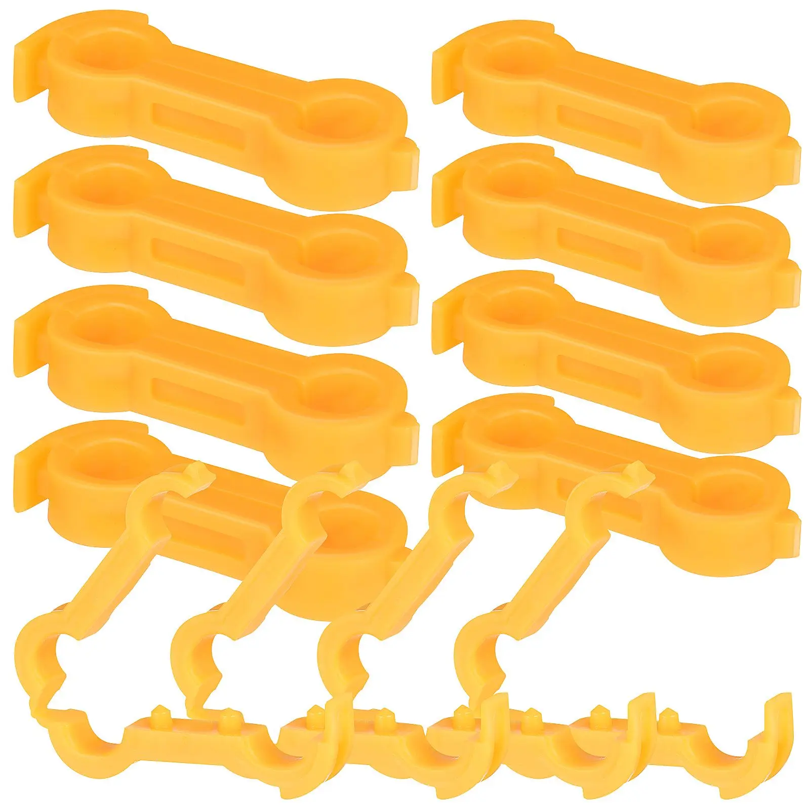 

12 Pcs Baby Chick Splay Leg Corrector Yellow Pvc Brace For Birds Chicken Stability Alignment Support Device System