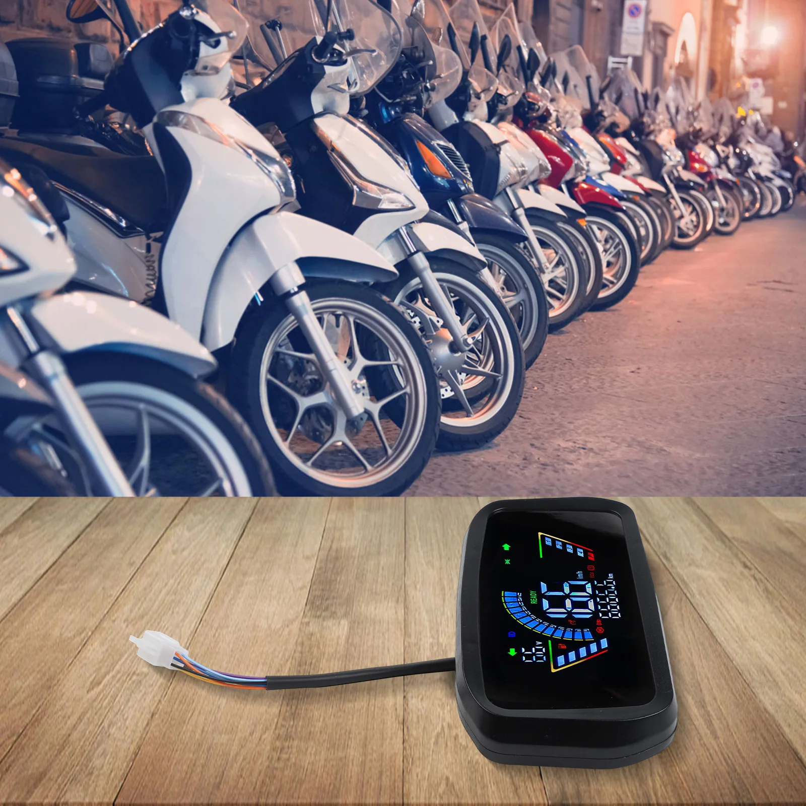 2,8 Zoll LCD-Display-Meter für 48V 60V 72V E-Bikes und Scooter der N7GT Motor-Serie mit Druckknopfstart und 3Y-Anschluss