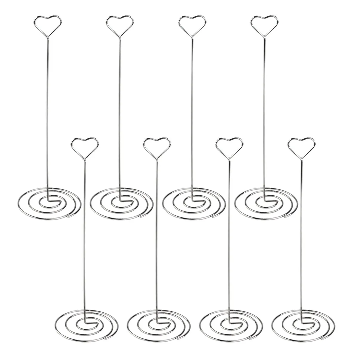 6Pcs Heart Shape Photo Clips Memo Holders Name Card Stand Table Number Display Wedding Party Decoration Note Clip for Cards