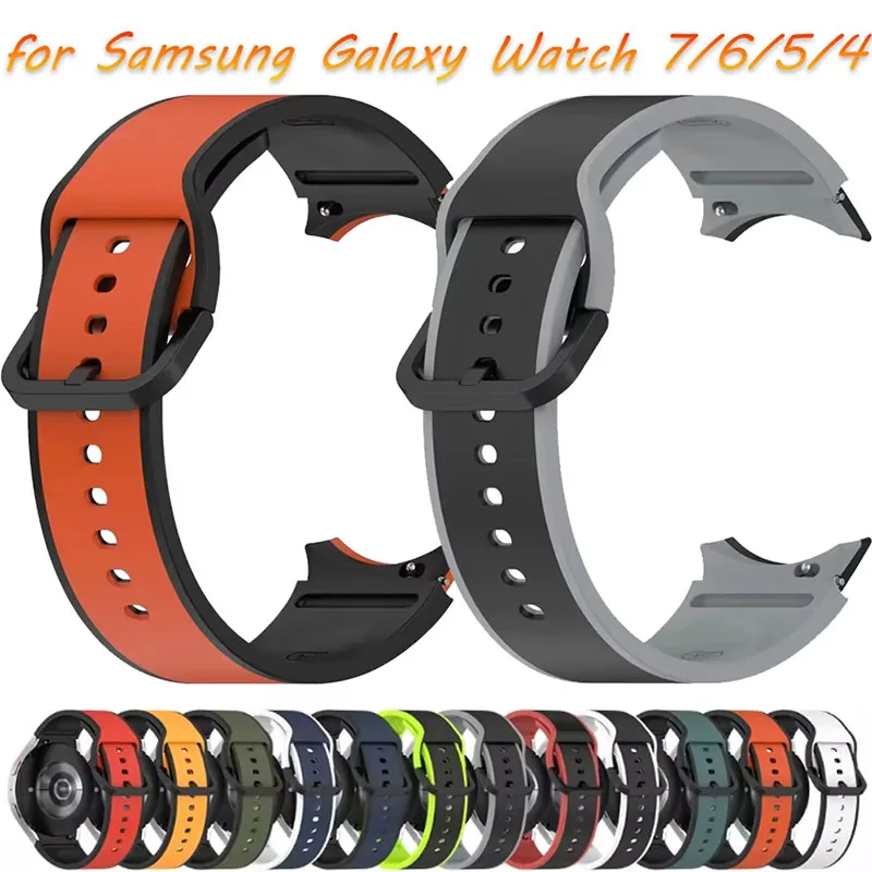 حزام رسمي 1:1 لساعة سامسونج 7/6/5/4 40 مللي متر 44 مللي متر Watch5 Pro 45 مللي متر إصدار مخصص رياضي 20 مللي متر باند جالاكسي 6 كلاسيكي 43 47 مللي متر #1