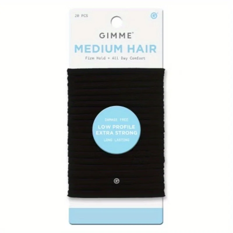 عصابات رأس متوسطة ومنخفضة - 20 قطعة للحفاظ على مظهر منخفض سواء على معصمك أو في شعرك