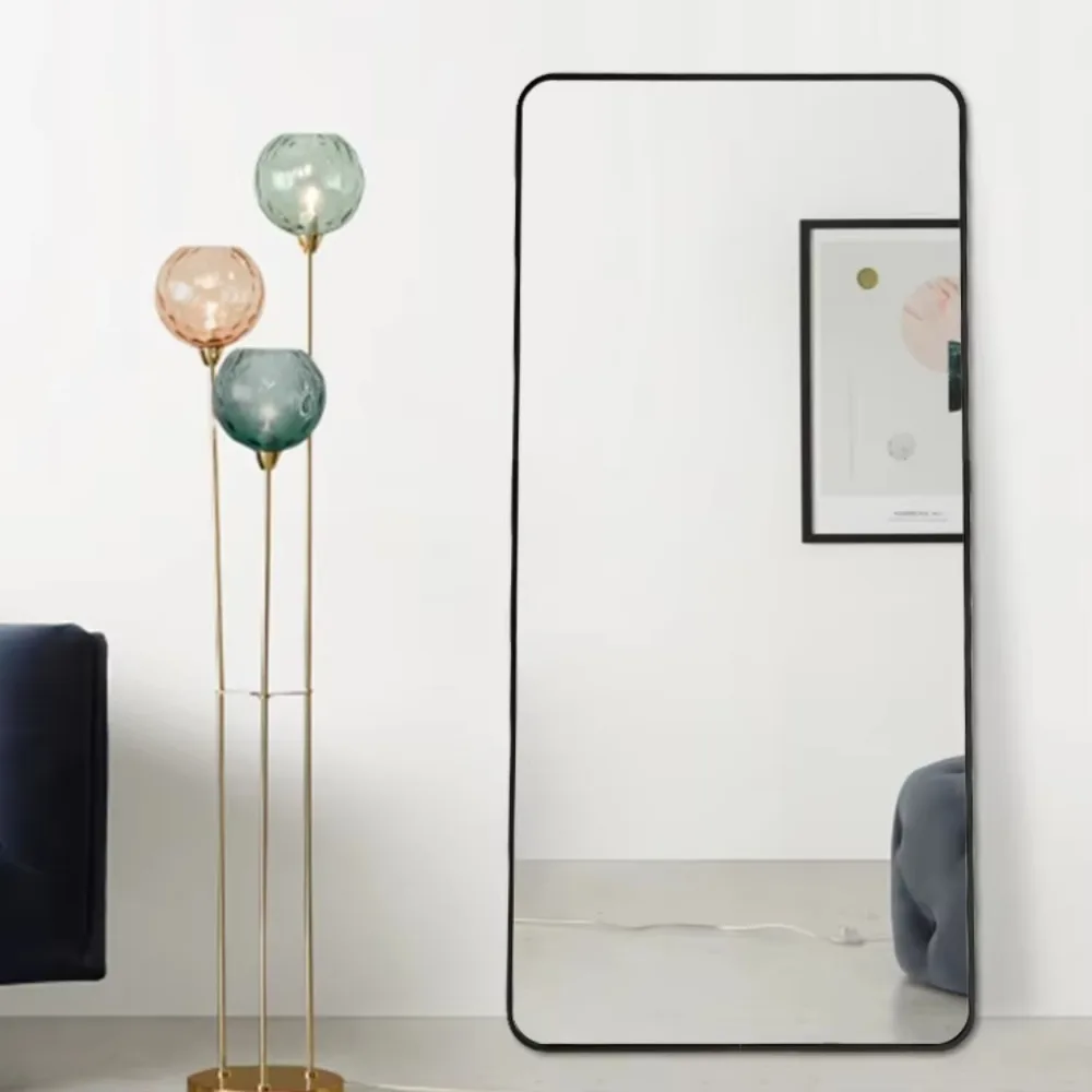 

Декоративное роскошное настенное зеркало в раме, напольное зеркало в полный рост для примерки одежды с закругленными углами