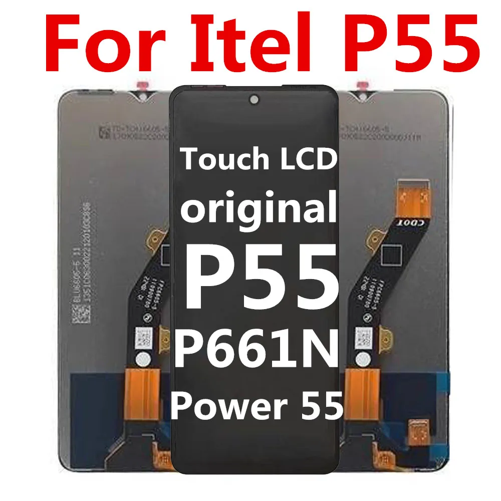 

6,6 "оригинальный черный для Itel P55 5G LCD itel P661N ЖК-дисплей Power 55 дисплей сенсорный экран дигитайзер сменная панель в сборе