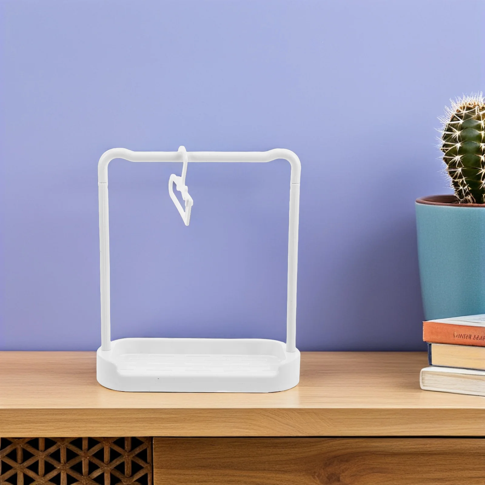 1-セットミニチュア衣類ラック透明デザインコンパクトオーガナイザードールハウス装飾柔軟な配置簡単に掃除