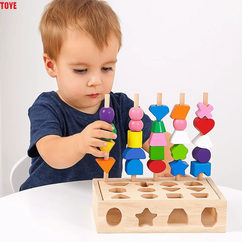 

Geometric Color Shape Cognition Toys Interactive Challenges Shape Matching Board Game DIY Montessori