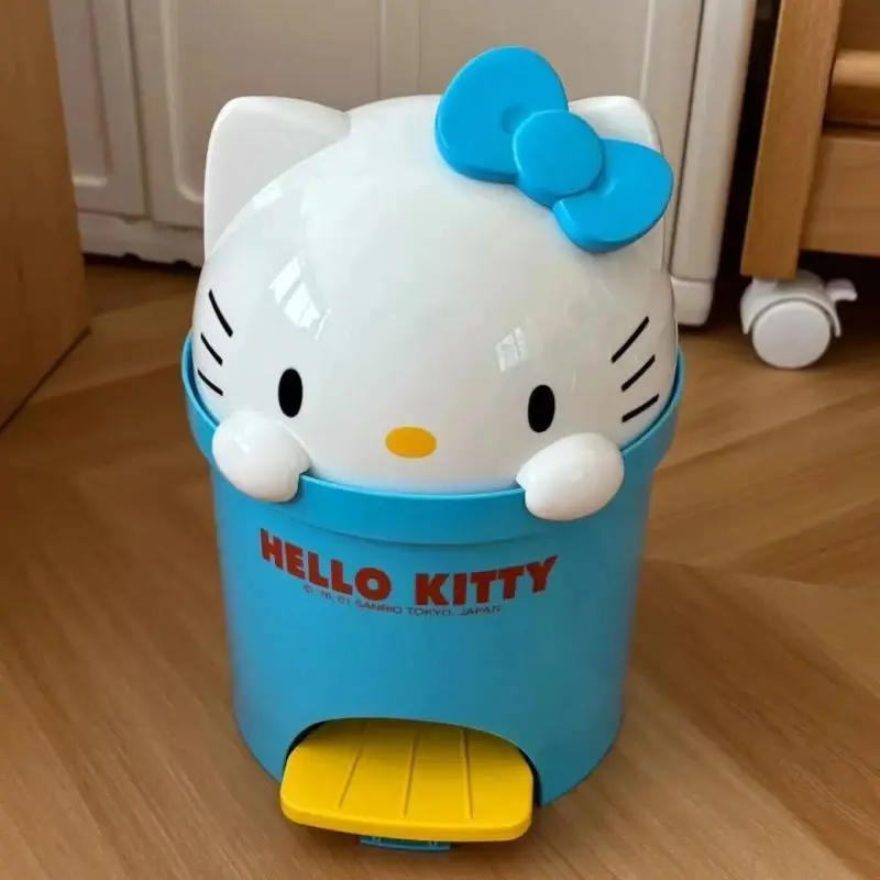 

Kawaii Sanrio Hello Kitty Desktop Storage Bucket Kt Small Storage Bucket Kitchen Bedroom Bedside Storage Basket Girl's Gift Toys