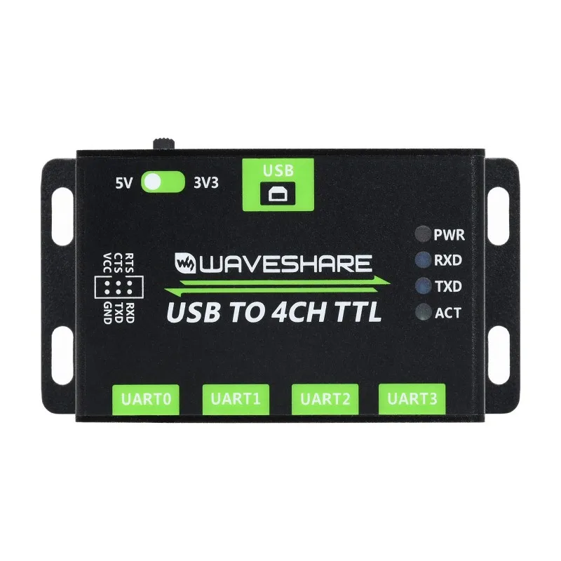 산업용 USB to 4CH TTL 컨버터, USB to UART, 다중 보호 및 시스템 지지대