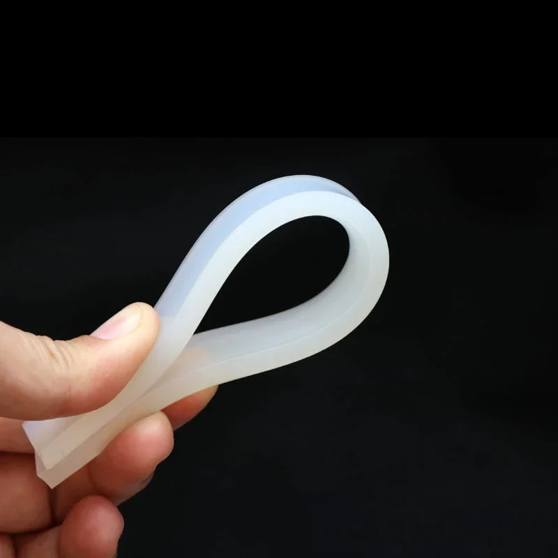 5mm x 5mm/10mm/15mm/20mm/30mm High Temperature Resistant Solid Silicone Rubber Sealing Strip Weatherstrip